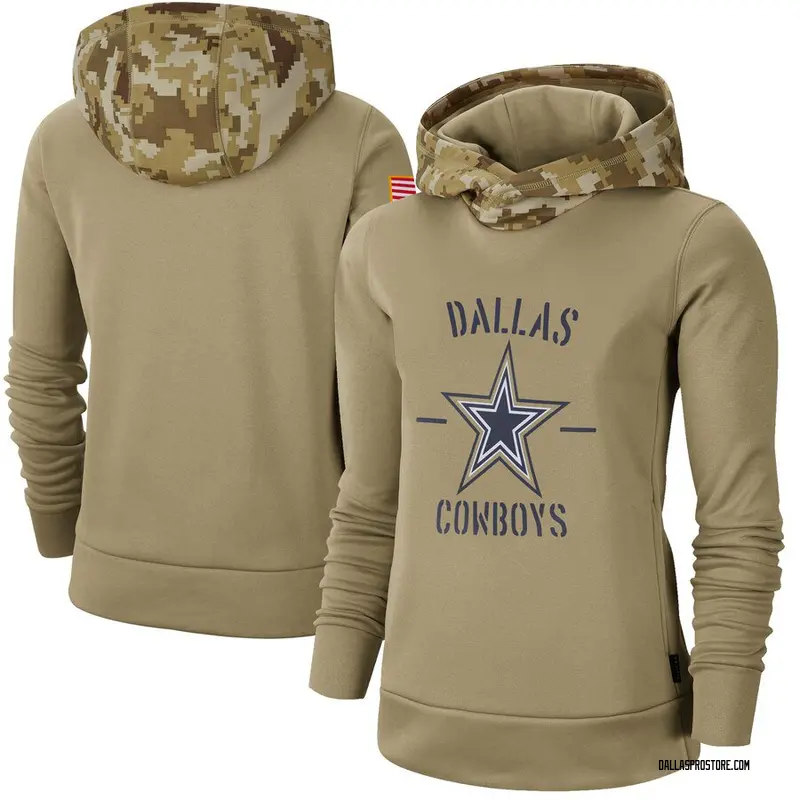 men's dallas cowboys olive 2018 salute to service sideline therma performance pullover hoodie