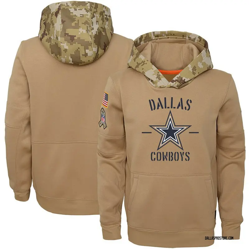 Dallas Cowboys Hoodies 2020 Salute to Service Sideline Therma Pullover coat 