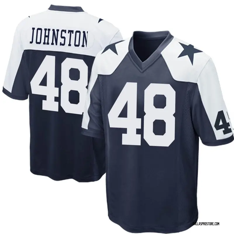 الغموض جذاب Men's Dallas Cowboys #48 Daryl Johnston White Thanksgiving Retired Player NFL Nike Elite Jersey كتابة شيك