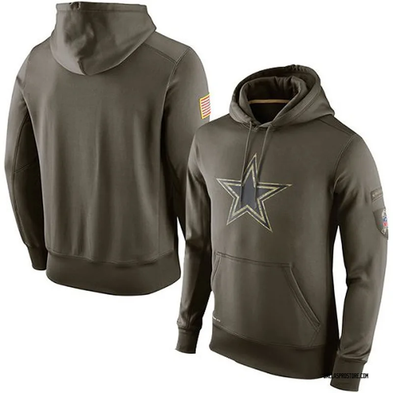 dallas cowboys olive salute to service hoodie