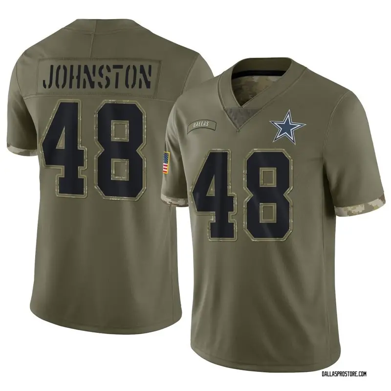 Olive Men's Daryl Johnston Dallas Cowboys Limited 2022 Salute To Service  Jersey
