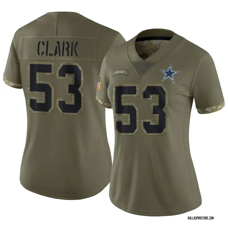 Olive Women's Damone Clark Dallas Cowboys Limited 2022 Salute To ...
